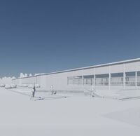 Visualisierung: Blick auf den neune Bahnhof Müllheim vom Parkplatz aus