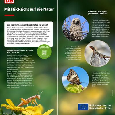Eine Infotafel vom Infomarkt zur Frühen Öffentlichkeitsbeteiligung im PfA 8.9