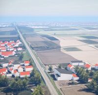 Eine Visualisierung der zukünftigen Eisenbahnstrecke am Ort Tunsel. Hier werden mehr und höhere Schallschutzwände entstehen.
