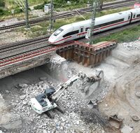 Baustelle einer Zugüberführung
