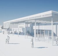 Visualisierung des neuen Bahnhofs Müllheim