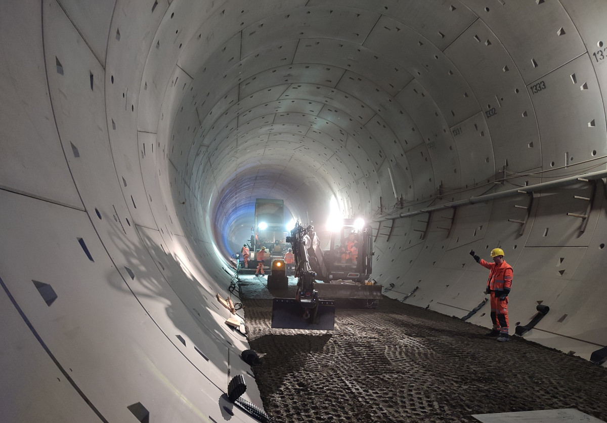 Frischer Beton für die Oströhre. (Foto: Bauüberwachung/L. Stürm)